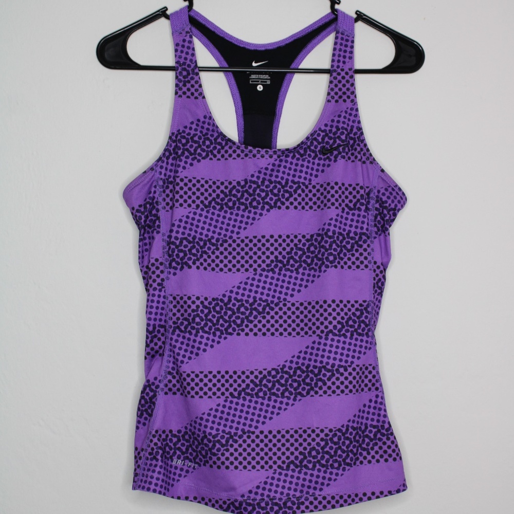 Nike Dri Fit Workout Tank Top Purple Size Small